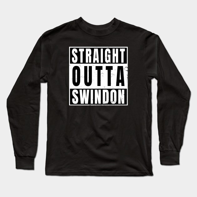 Straight Outta Swindon Long Sleeve T-Shirt by Randomart